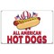 Signmission All American Hot Dogs Banner Concession Stand Food Truck Single Sided B-96 All American Hot Dogs19 - alternate 1